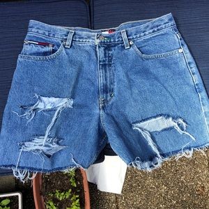 Tommy Hilfiger Distressed Denim Shorts
